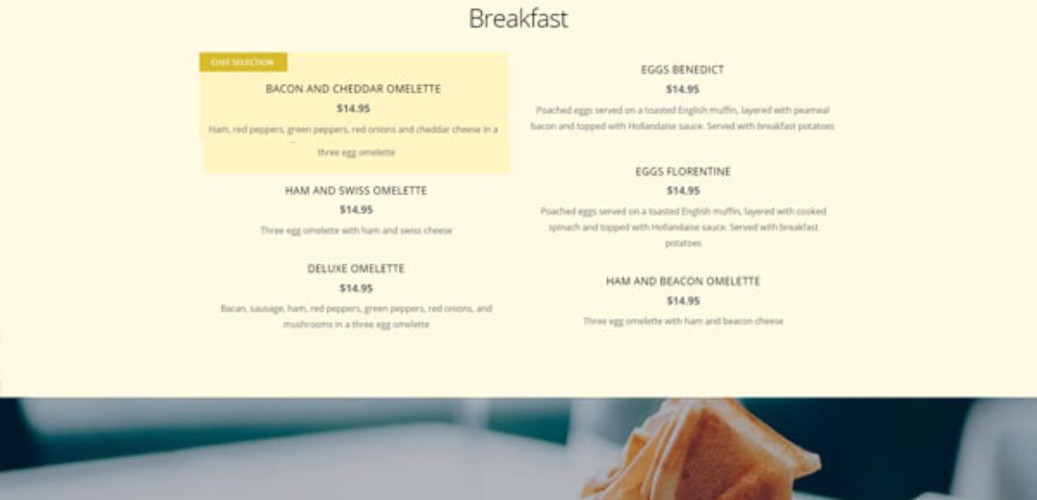 Restaurant – Menu